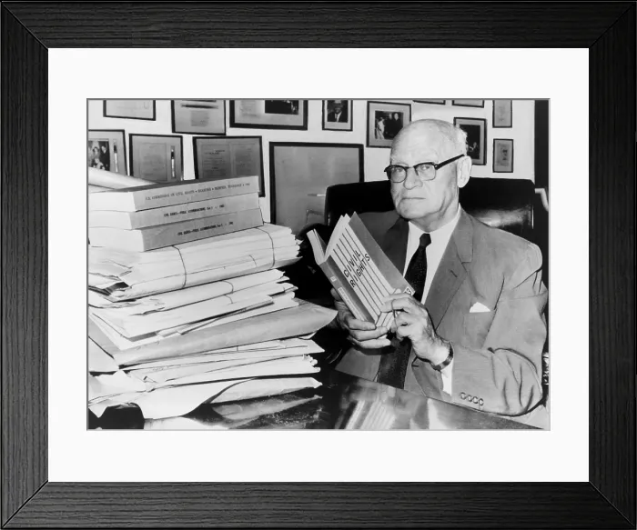 Framed Print : Congressman Emanuel Celler after committee approval of John Kennedy's 1963 civil rights bill Framed Print : Congressman Emanuel Celler after committee approval of John Kennedy's 1963 civil rights bill