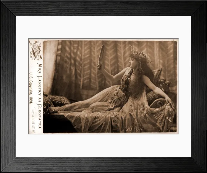 Framed Print : Lillie Langtry (1853-1929), as Cleopatra. 1891 Framed Print : Lillie Langtry (1853-1929), as Cleopatra. 1891