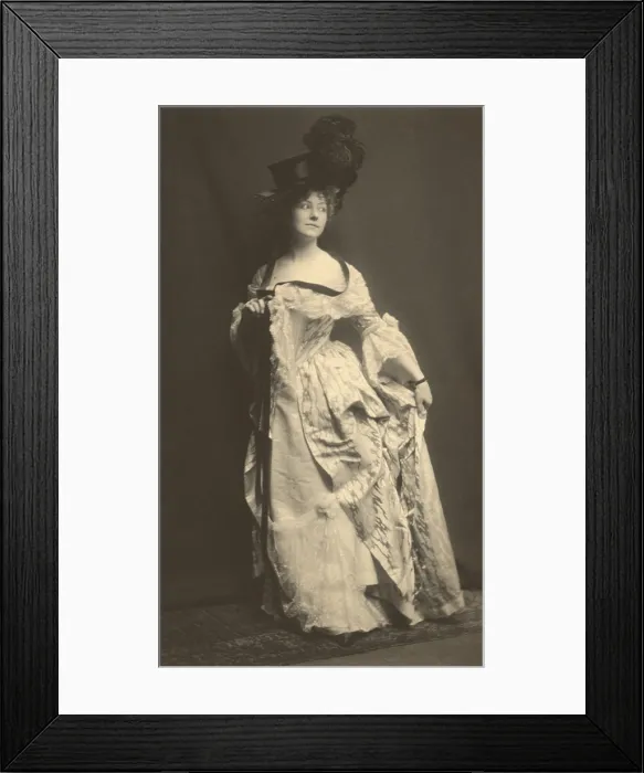 Framed Print : Elsie Leslie ( 1881-1966), American actress in costume as Lydia Languish in Richard Sheridan's play THE RIVALS
