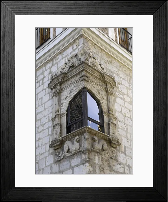 Framed Print : SPAIN. Valladolid. Balcony in the Palace Pimentelbirthplace of Philip II and today head office of the County council. Renaissance art. Plateresque. Architecture Framed Print : SPAIN. Valladolid. Balcony in the Palace Pimentelbirthplace of Philip II and today head office of the County council. Renaissance art. Plateresque. Architecture