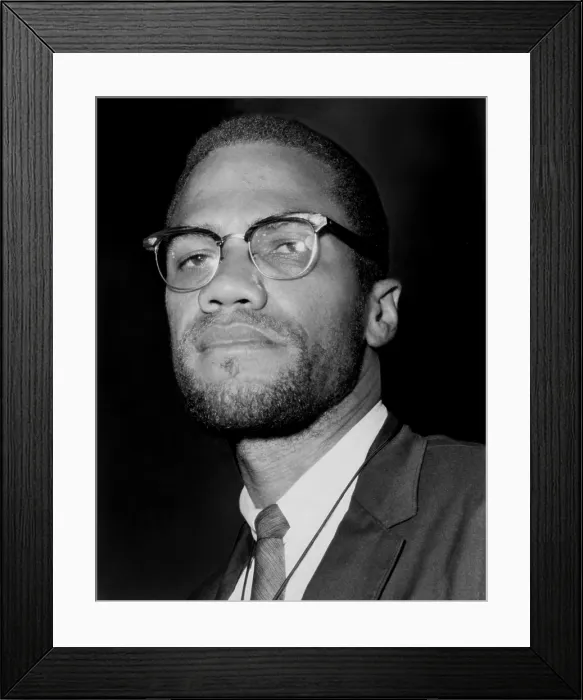 Framed Print : Portrait of Malcolm X. 1964-65