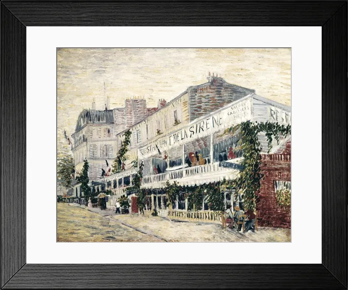 Framed Print : GOGH, Vincent van (1853-1890). Restaurant de la Sirene at Asnieres (Le restaurant de la Sirne. 1887. Post-Impressionism. Oil on canvas. FRANCE. Paris)