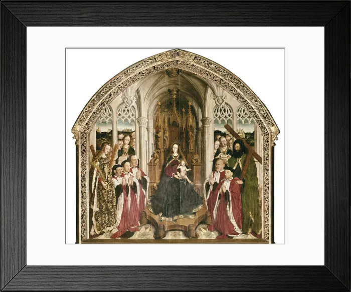 Framed Print : DALMAU, Lluis ( -1460). The Virgin of the Councillors. 1443 - 1445. Flemish influence in this work