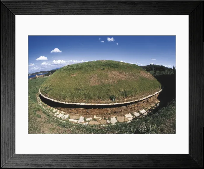 Framed Print : ITALY. TUSCANY. LIVORNO. Populonia. Necropolis of San Cerbone (6th c. BC). Tomb of the Carts. Etruscan art. Architecture Framed Print : ITALY. TUSCANY. LIVORNO. Populonia. Necropolis of San Cerbone (6th c. BC). Tomb of the Carts. Etruscan art. Architecture