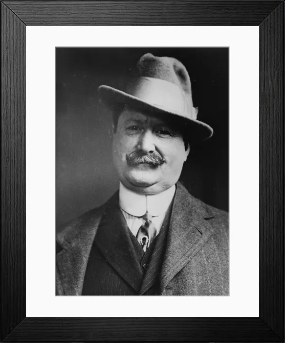 Framed Print : William Billy Burns (1861-1932), disgraced former Director of Bureau of Investigation, returned to his private detective agency