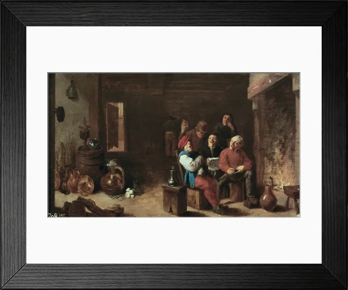 Framed Print : TENIERS II, David, 'the Younger' (1610-1690); TENIERS II, David, 'the Younger' (1610-1690). Singing in the kitchen. circa 1633; Singing in the kitchen Framed Print : TENIERS II, David, 'the Younger' (1610-1690); TENIERS II, David, 'the Younger' (1610-1690). Singing in the kitchen. circa 1633; Singing in the kitchen