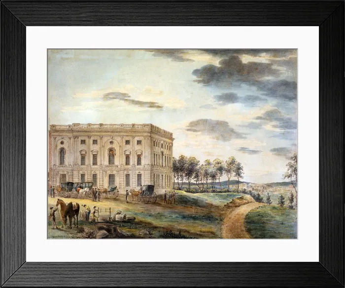 Framed Print : The United States Capitol building. A view of the Capitol of Washington before it was burnt down by the British. Washington, D.C. William Birch watercolor, ca. 1800 Framed Print : The United States Capitol building. A view of the Capitol of Washington before it was burnt down by the British. Washington, D.C. William Birch watercolor, ca. 1800