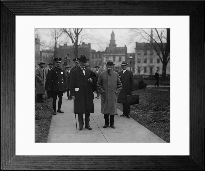 Framed Print : Secretary of the Interior, Albert B. Fall, and oil executive Edward Doheny in Washington in 1926
