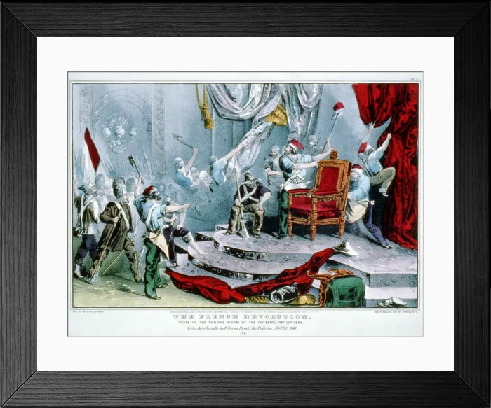 Framed Print : 1848, The French revolution: scene in the throne-room of the Tuileries, Feby. 24th, 1848