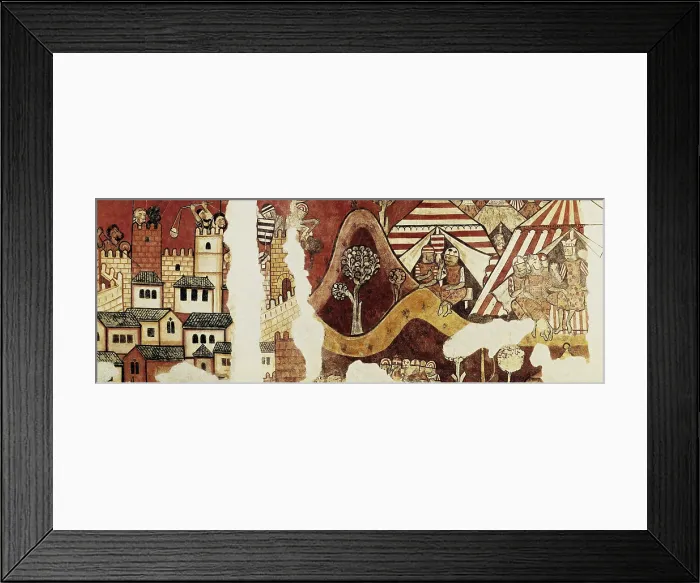 Framed Print : The Conquest of Majorca. 1285 - 1290. James I's camp for the assault on Palma de Mallorca, 31st December 1229
