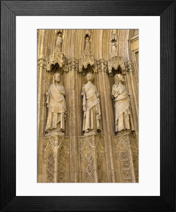 Framed Print : SPAIN. Valencia. Cathedral. Detail of the faade. Gothic art. Sculpture. AISA / Everett Collection**US SALES ONLY** Framed Print : SPAIN. Valencia. Cathedral. Detail of the faade. Gothic art. Sculpture. AISA / Everett Collection**US SALES ONLY**