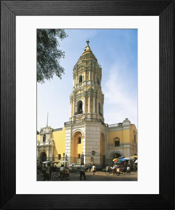 Framed Print : Church of Santo Domingo. 16th c. PERU. LIMA. Lima. Tower of octagonal plant, built between 1773-1776. Colonial baroque. - Iberfoto / Everett Collection (313225)**US SALES ONLY** Framed Print : Church of Santo Domingo. 16th c. PERU. LIMA. Lima. Tower of octagonal plant, built between 1773-1776. Colonial baroque. - Iberfoto / Everett Collection (313225)**US SALES ONLY**