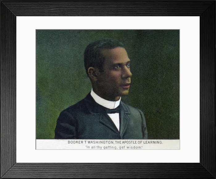 Framed Print : Booker T. Washington, detail of the print, Afro-American Monument'. chromolithograph ca. 1897 Framed Print : Booker T. Washington, detail of the print, Afro-American Monument'. chromolithograph ca. 1897