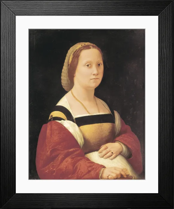 Framed Print : Raphael (1483-1520). Portrait of Pregnant Woman. ca. 1504 - 1506. Renaissance art. Cinquecento. Oil on canvas. ITALY. Florence. Pitti Palace Framed Print : Raphael (1483-1520). Portrait of Pregnant Woman. ca. 1504 - 1506. Renaissance art. Cinquecento. Oil on canvas. ITALY. Florence. Pitti Palace