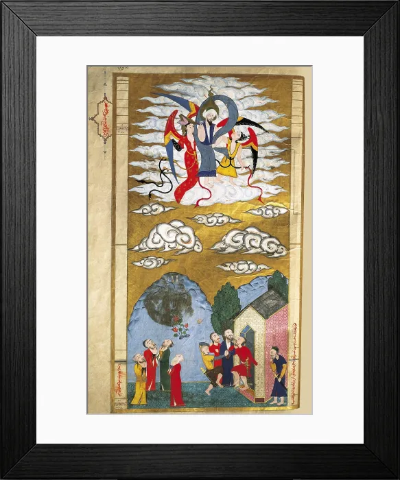 Framed Print : Illustration of the manuscript 'Zubdat Al-Tawarik' (1583) by Seyyid Loqman Ashuri Framed Print : Illustration of the manuscript 'Zubdat Al-Tawarik' (1583) by Seyyid Loqman Ashuri