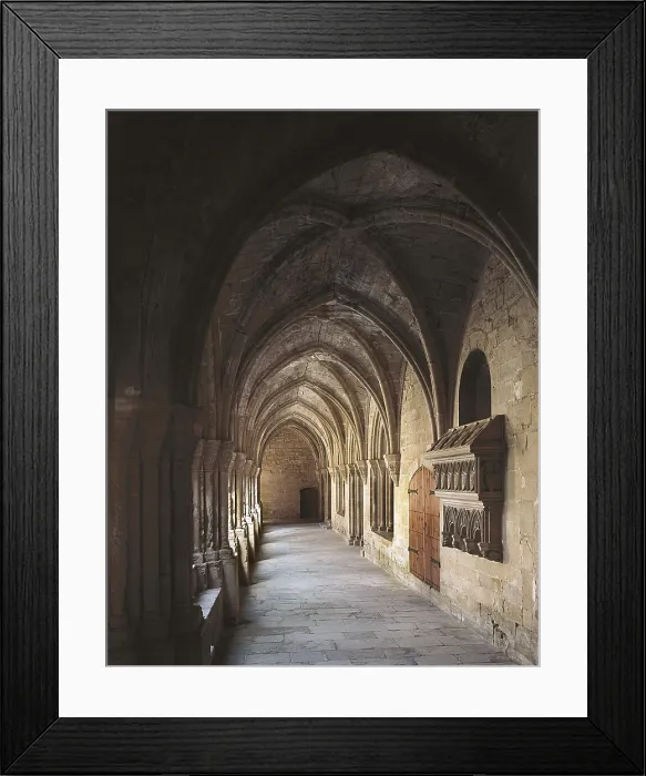 Framed Print : SPAIN. Vimbod. Monastery of Poblet. Gallery of the cloister (12th c. - 13th c.). Cistercian art. Architecture. AISA / Everett Collection (14388)**US SALES ONLY** Framed Print : SPAIN. Vimbod. Monastery of Poblet. Gallery of the cloister (12th c. - 13th c.). Cistercian art. Architecture. AISA / Everett Collection (14388)**US SALES ONLY**