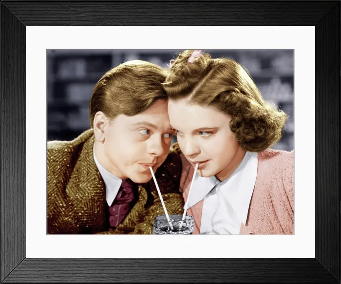 Framed Print : BABES IN ARMS, from left: Mickey Rooney, Judy Garland, 1939