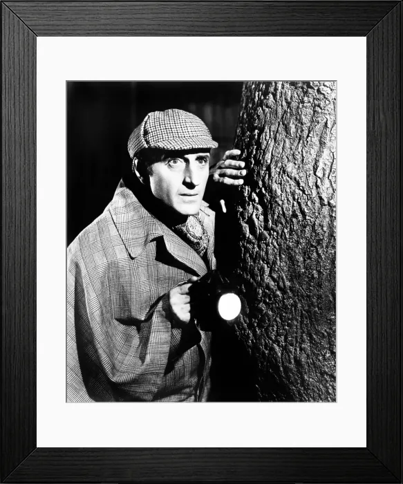 Framed Print : THE HOUND OF THE BASKERVILLES, Basil Rathbone as Sherlock Holmes, 1939. TM and Copyright 20th Century Fox Film Corp. All rights reserved. Courtesy: Everett Collection