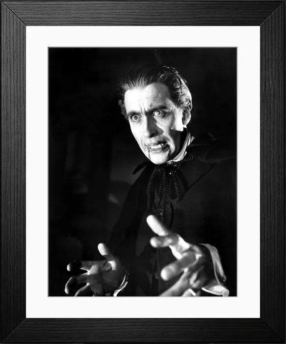 Framed Print : HORROR OF DRACULA, Christopher Lee, 1958 Framed Print : HORROR OF DRACULA, Christopher Lee, 1958