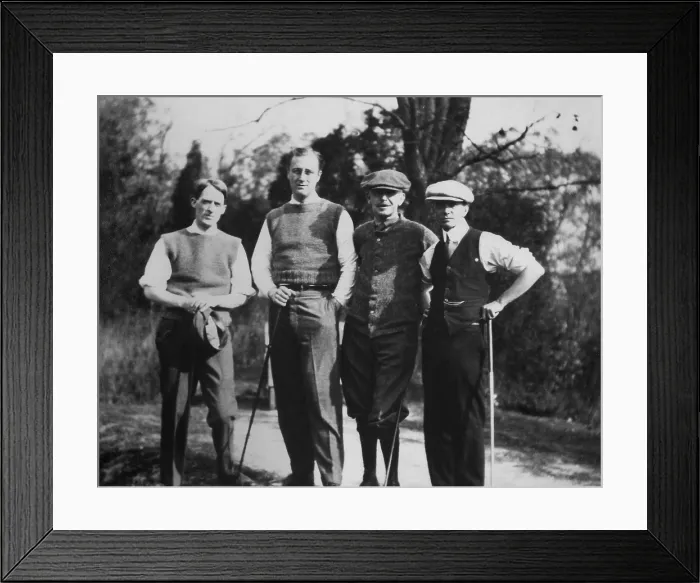 Framed Print : Franklin Roosevelt with golfing group. 1920