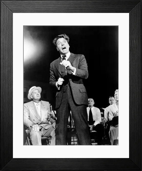 Framed Print : ELMER GANTRY, from left, Edward Andrews, Burt Lancaster, Patti Page, 1960