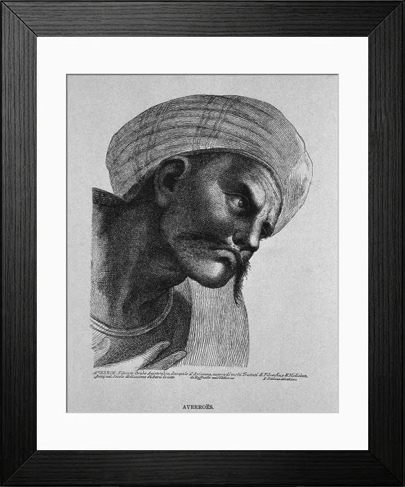 Framed Print : Averroes (1126-98), Moorish Islamic philosopher and physician