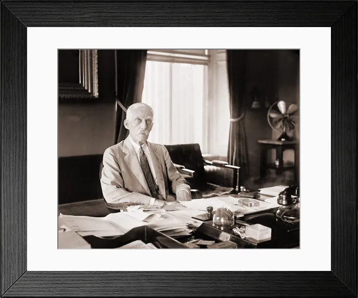 Framed Print : Andrew Mellon (1855-1937), Secretary of the Treasury from 1921-1932. His pro-business policies were later characterized as trickle down economics. Dec Framed Print : Andrew Mellon (1855-1937), Secretary of the Treasury from 1921-1932. His pro-business policies were later characterized as trickle down economics. Dec