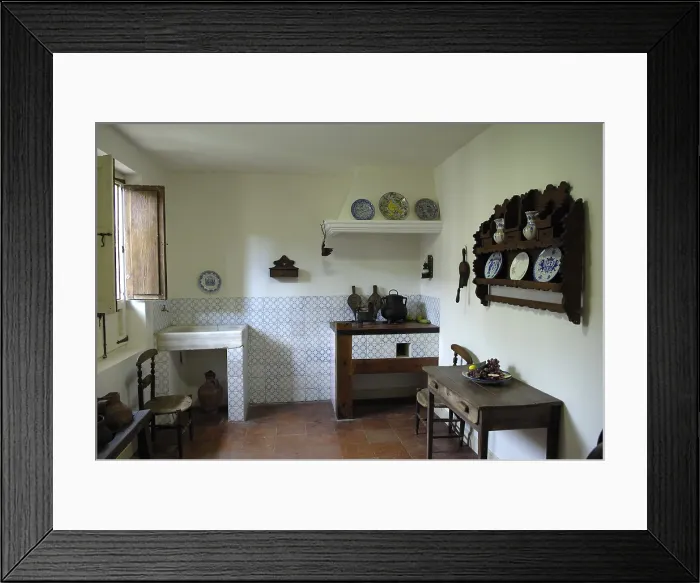 Framed Print : SPAIN. Valladolid. Birthplace of Jos Zorrilla. kitchen. Rafa Prez / AISA / Everett Collection (188324)**US SALES ONLY**