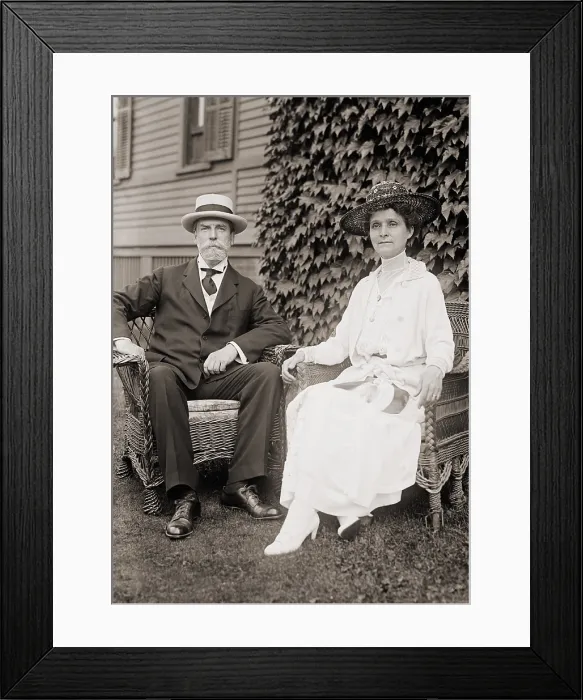 Framed Print : Charles Evans Hughes (1862-1948), Republican Presidential nominee, with his wife, Antoinette Carter Hughes, in 1916