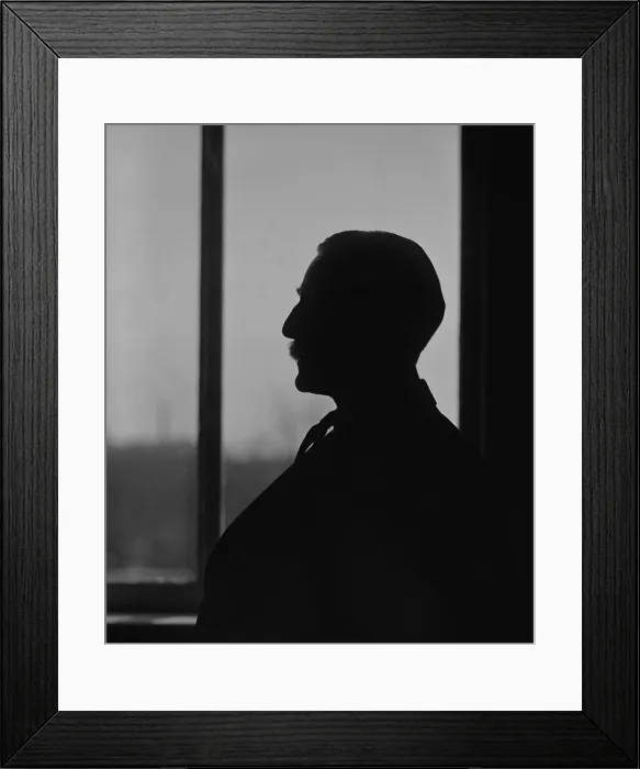 Framed Print : Andrew Mellon (1855-1937), secretary of the Treasury, in silhouette portrait