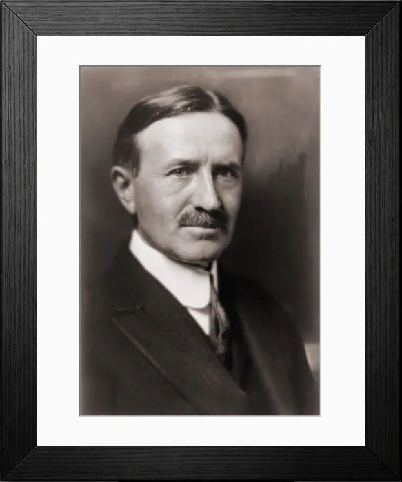 Framed Print : Harvey Firestone (1868-1938), founded the Firestone Tire and Rubber Company. 1915 portrait by Pirie MacDonald