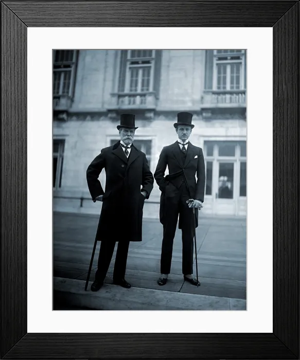 Framed Print : Charles Evans Hughes with young Benjamin Sumner Welles (1892-1961), in 1922. Welles would have a long diplomatic career, specializing in Latin America