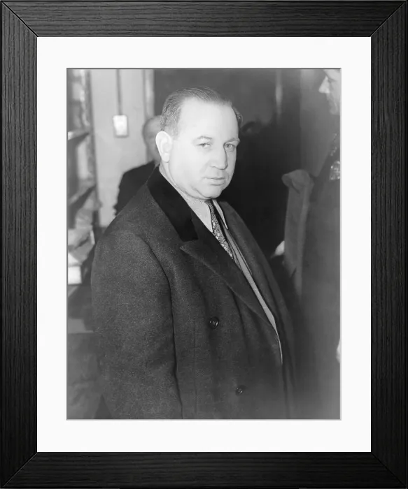 Framed Print : Jacob Gurrah Shapiro (1899-1947), in 1936, the year he was convicted of the Sherman Anti-Trust Act violations and sentenced to two years in prison Framed Print : Jacob Gurrah Shapiro (1899-1947), in 1936, the year he was convicted of the Sherman Anti-Trust Act violations and sentenced to two years in prison
