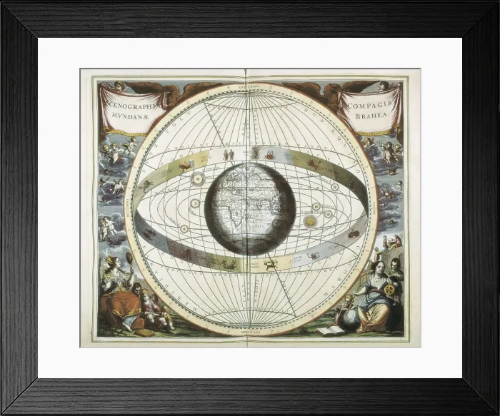 Framed Print : Atlas Coelestis seu Harmonia Macrocosmica (Amsterdam1661)by Andreas Cellarius. Representation of the Universe as Tycho Brahe. Engraving. SPAIN. Barcelona Framed Print : Atlas Coelestis seu Harmonia Macrocosmica (Amsterdam1661)by Andreas Cellarius. Representation of the Universe as Tycho Brahe. Engraving. SPAIN. Barcelona
