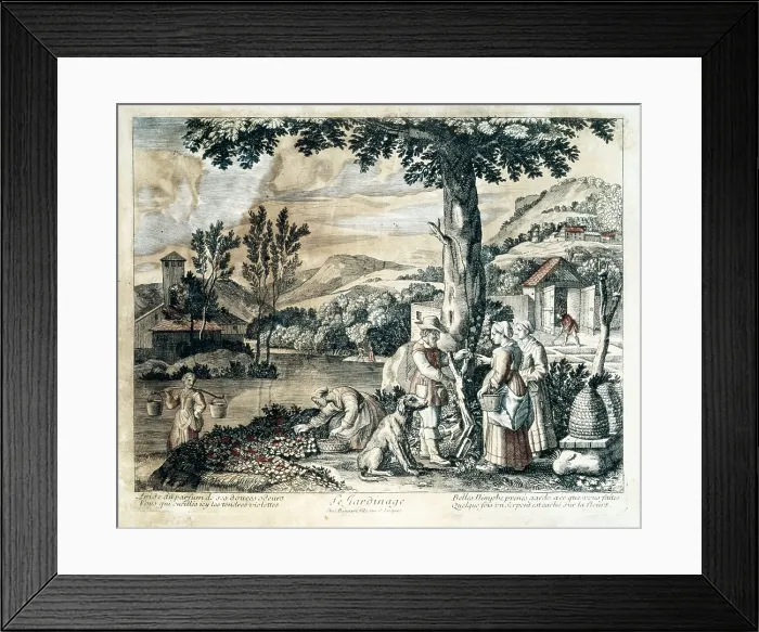 Framed Print : The gardeners. French engraving (18th c.). Engraving. FRANCE. Paris. National Library. AISA / Everett Collection (18877)**US SALES ONLY** Framed Print : The gardeners. French engraving (18th c.). Engraving. FRANCE. Paris. National Library. AISA / Everett Collection (18877)**US SALES ONLY**
