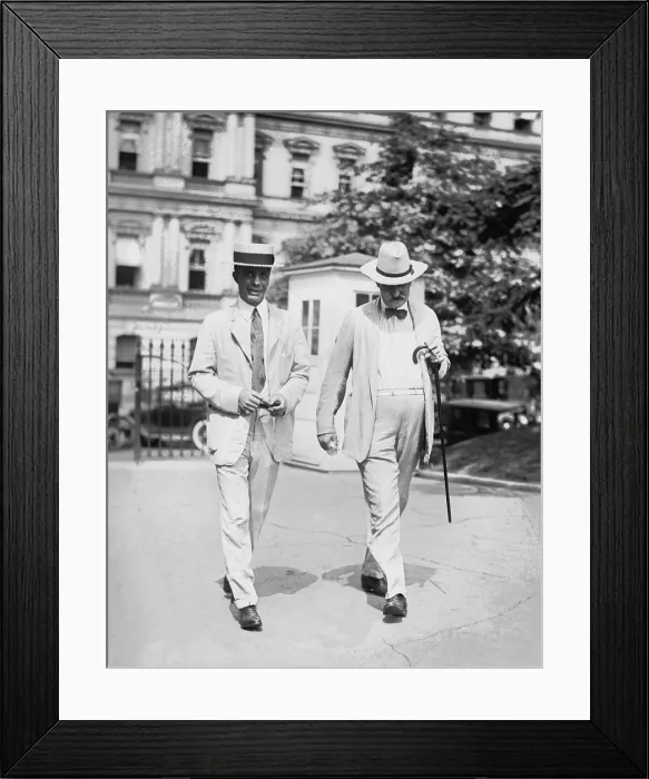 Framed Print : Interior walking with Theodore Roosevelt Jr. then Assistant Secretary of the Navy, while not involved in corruption