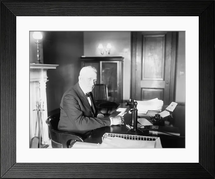 Framed Print : Bursum Holm Olaf (1867-1953), once a New Mexican political ally of Albert Fall, joined Progressive Republican resistance to Fall's corrupt domination of New Mexican politics