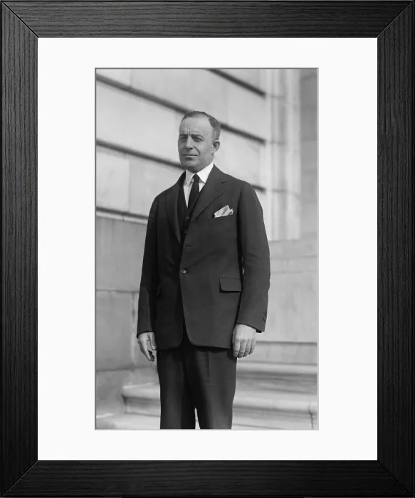 Framed Print : Elias H. Mortimer, corrupt associate of Veterans Bureau director, Charles R. Forbes, testified in Dec. 1924 about kickbacks and other illegalities