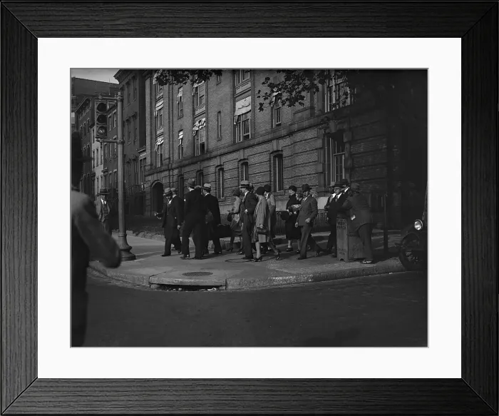 Framed Print : Teapot Dome scandal jury for Albert Fall bribery trial under supervision on October 9, 1929