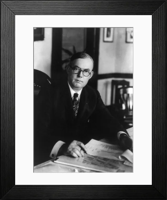 Framed Print : Colonel Charles R. Forbes, member of the corrupt Ohio Gang, was appointed director of the U.S. Veterans Bureau by Harding