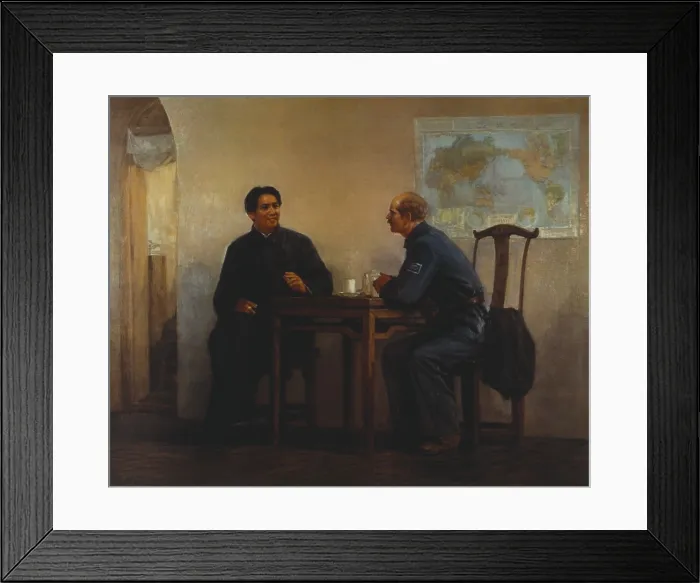 Framed Print : Chairman Mao meets with comrade Norman Bethune Framed Print : Chairman Mao meets with comrade Norman Bethune