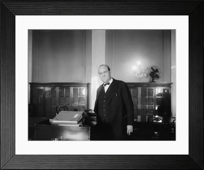 Framed Print : Gaston B. Means (1879-1838) testifying before the Senate committee investigating the Teapot Dome scandal on March 14, 1924