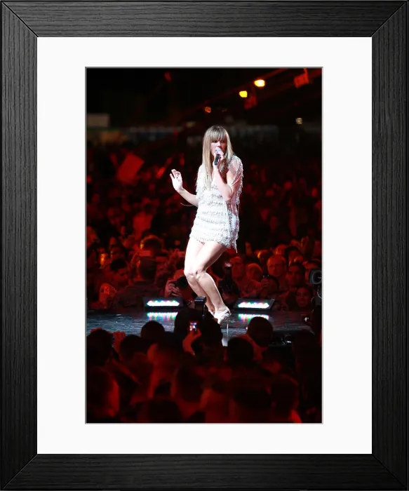 Framed Print : Grace Potter performs for US military the 2010 Divas Salute the Troops concert at Marine Corps Air Station Miramar near San Diego California. Dec. 3. 2010