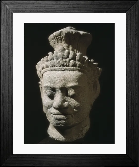 Framed Print : Dvarapala. end 12th-beg. 13th c. Bayon style. Khmer art. Sculpture on rock. FRANCE. Paris. Guimet Museum. Proc: CAMBODIA. Phnom Penh Framed Print : Dvarapala. end 12th-beg. 13th c. Bayon style. Khmer art. Sculpture on rock. FRANCE. Paris. Guimet Museum. Proc: CAMBODIA. Phnom Penh