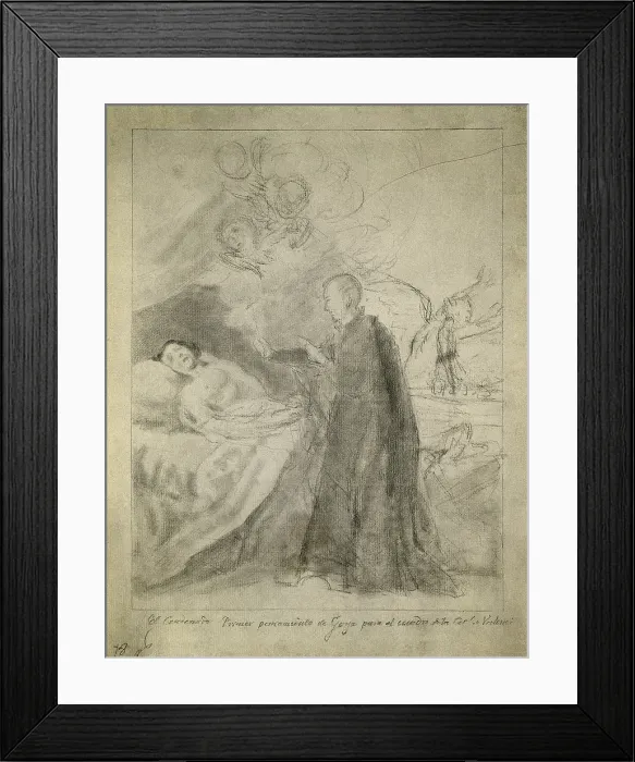 Framed Print : GOYA Y LUCIENTES, Francisco de (1746-1828). Saint Francis Borgia at the Deathbed of an Impenitent. 1788