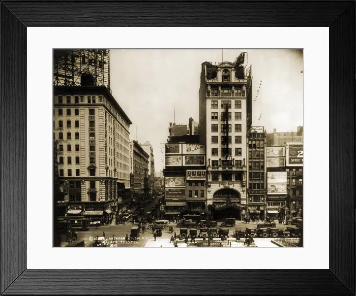 Framed Print : Palace Theatre, New York City, built by vaudeville impresario Martin Beck in 1913. To play the Palace became a symbol of show business success