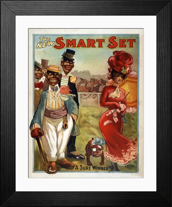 Framed Print : The New Smart Set. Vaudeville led by African American performer S. H. Dudley. poster, 1906