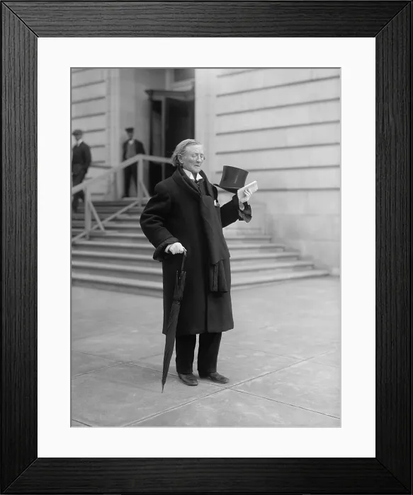 Framed Print : Dr. Mary Walker (1832-1919) in her 80s, wearing men's clothing in Washington D.C