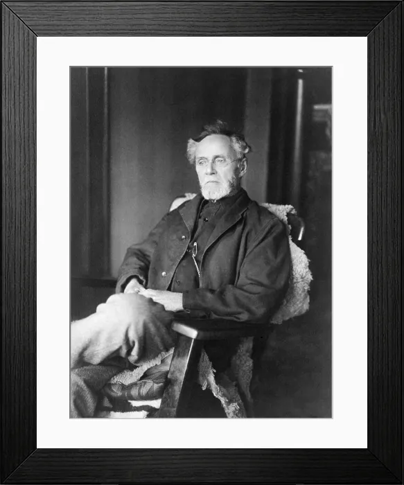 Framed Print : Andrew Still, (1828-1917), founder of osteopathy, a medical practice based on the belief that bone and joint disorders, and diseases could be cured by manipulative medicine. Ca