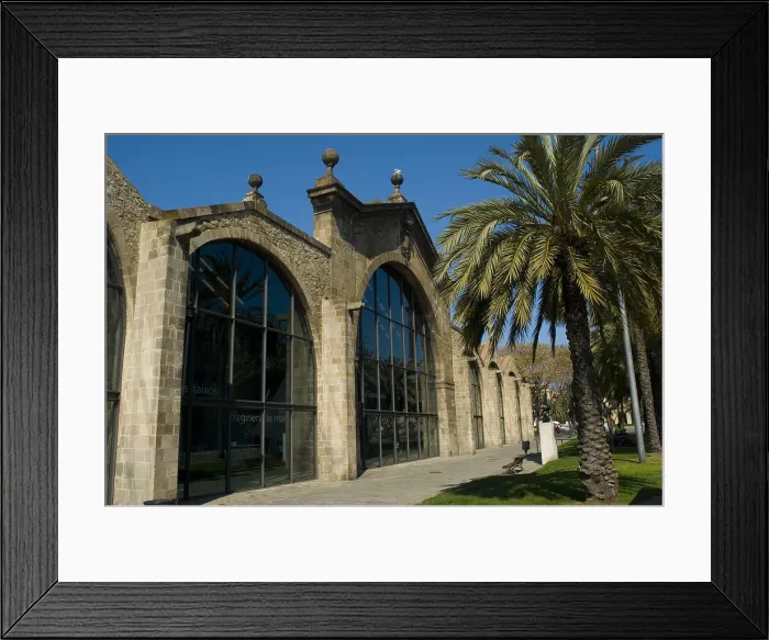 Framed Print : SPAIN. Barcelona. Raval (Chinese District). Entrance of the Drassanes Reials (Real Dockyards). Gothic building 13th - 15th century. Nowadays it houses the Maritime museum Framed Print : SPAIN. Barcelona. Raval (Chinese District). Entrance of the Drassanes Reials (Real Dockyards). Gothic building 13th - 15th century. Nowadays it houses the Maritime museum